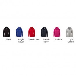 Blank Contrast Authentic zipped hooded sweat  Blank Fruit of the loom 280 GSM Hoodie